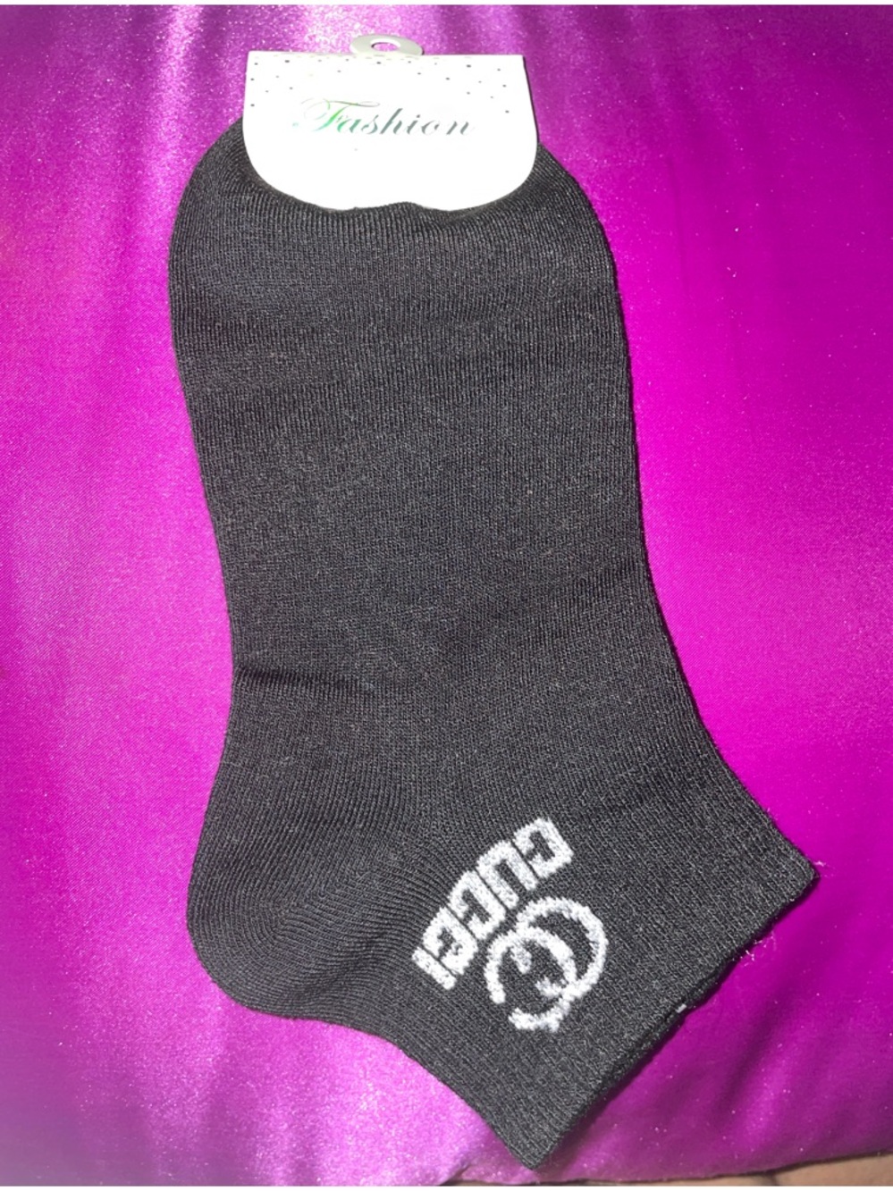 Fashion Black Logo Ankle Socks